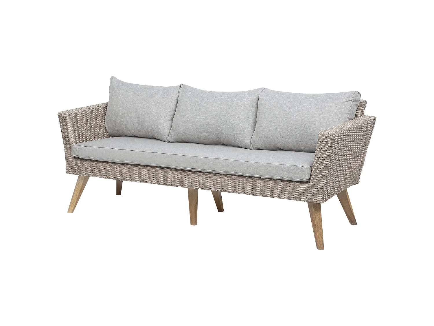 Ensemble de salon de jardin avec table 5 places VITTORIA Gris