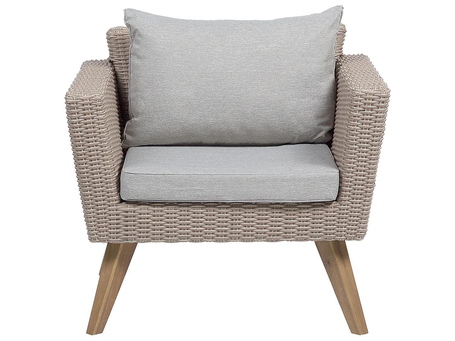 Ensemble de salon de jardin avec table 5 places VITTORIA Gris