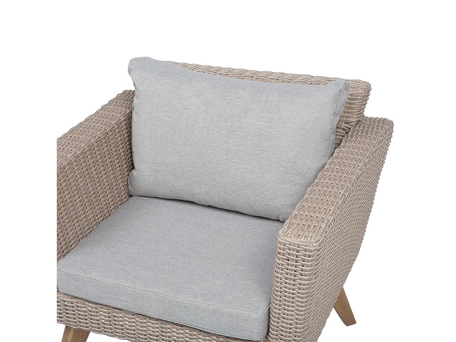 Ensemble de salon de jardin avec table 5 places VITTORIA Gris