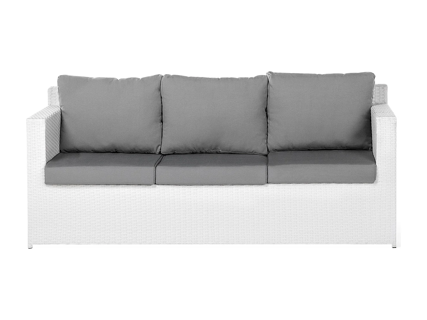 Loungeset met tafel en ottomaan 6-zitter ROMA Wit