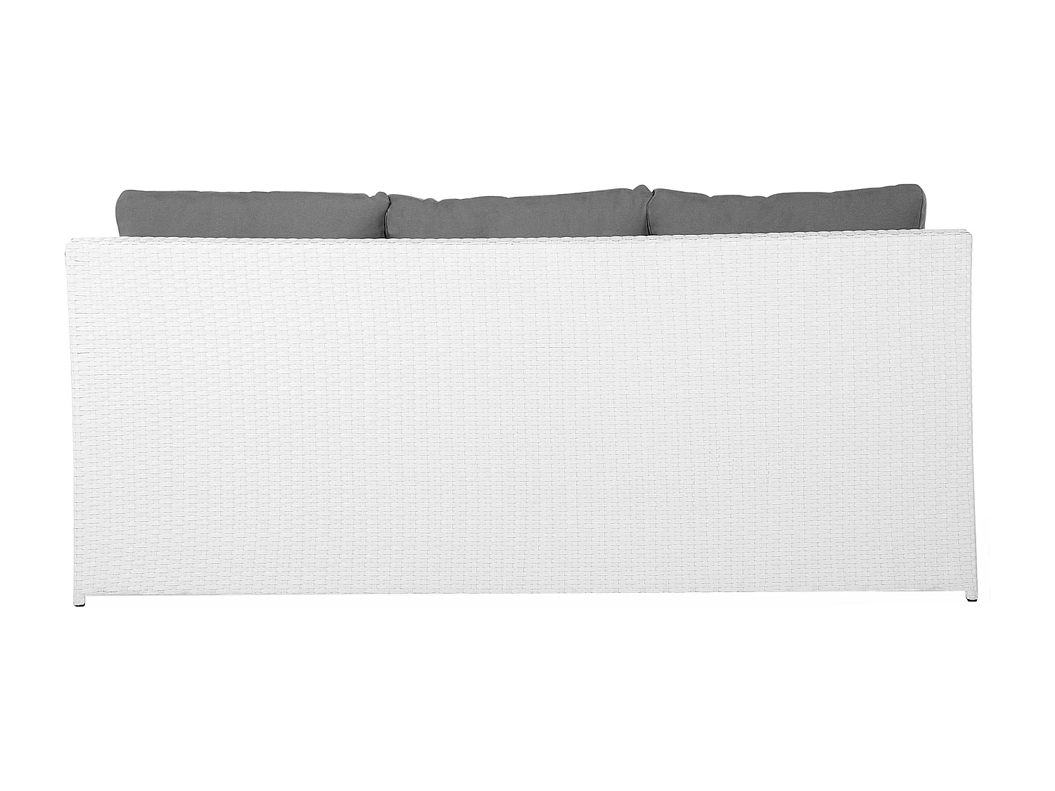 Ensemble de salon de jardin avec table et ottoman 6 places ROMA Blanc