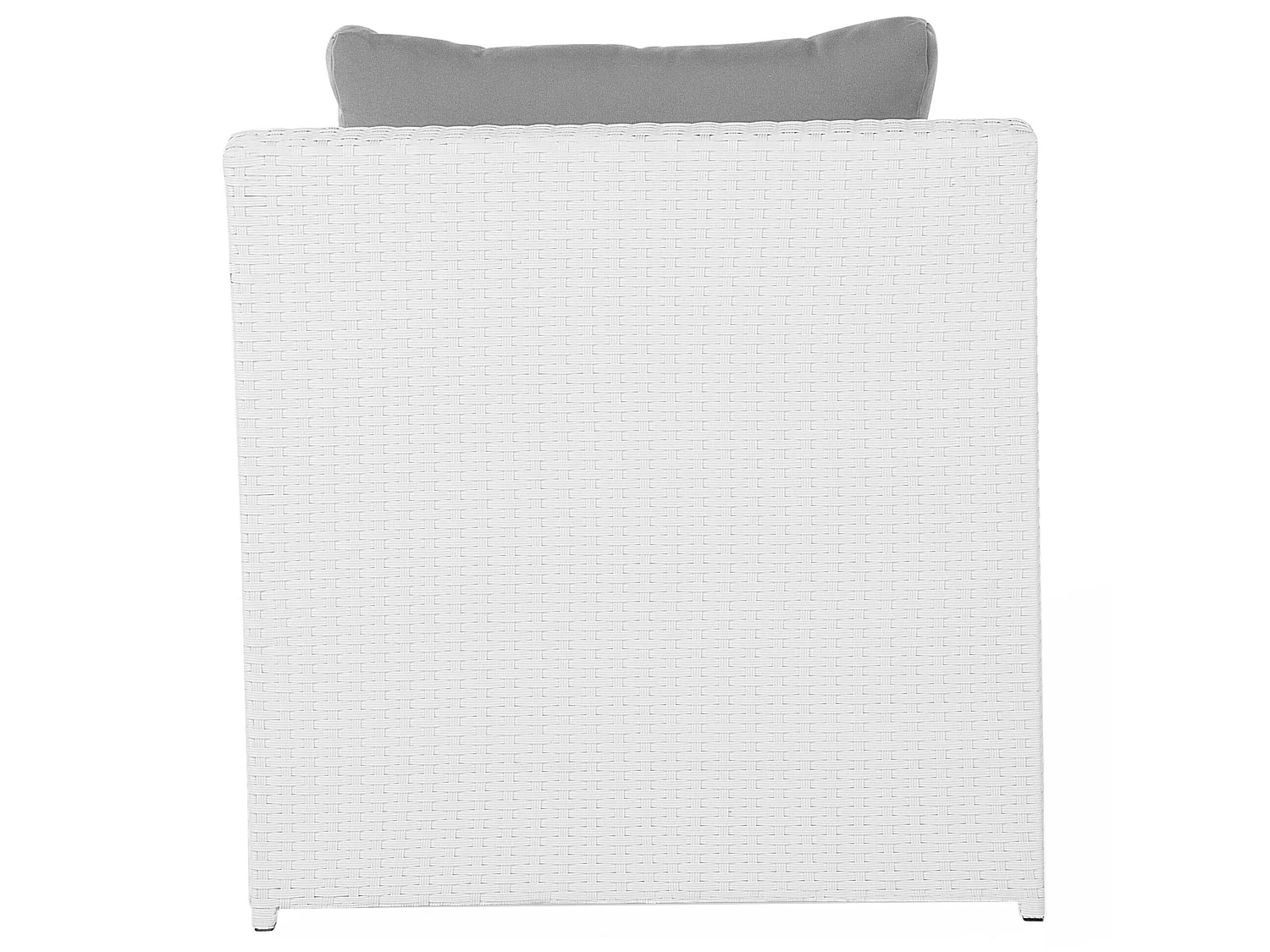 Lounge Set mit Tisch und Ottomane 6-Sitzer ROMA Polyrattan Weiss