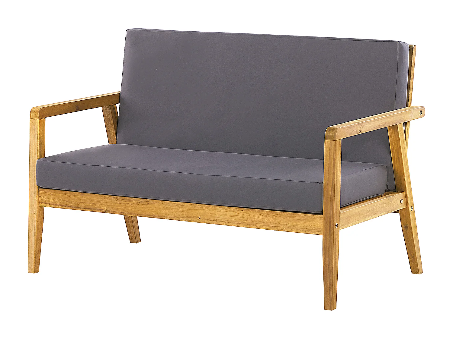 Loungeset met tafel 4-zitter PALLANO Acaciahout Donkergrijs