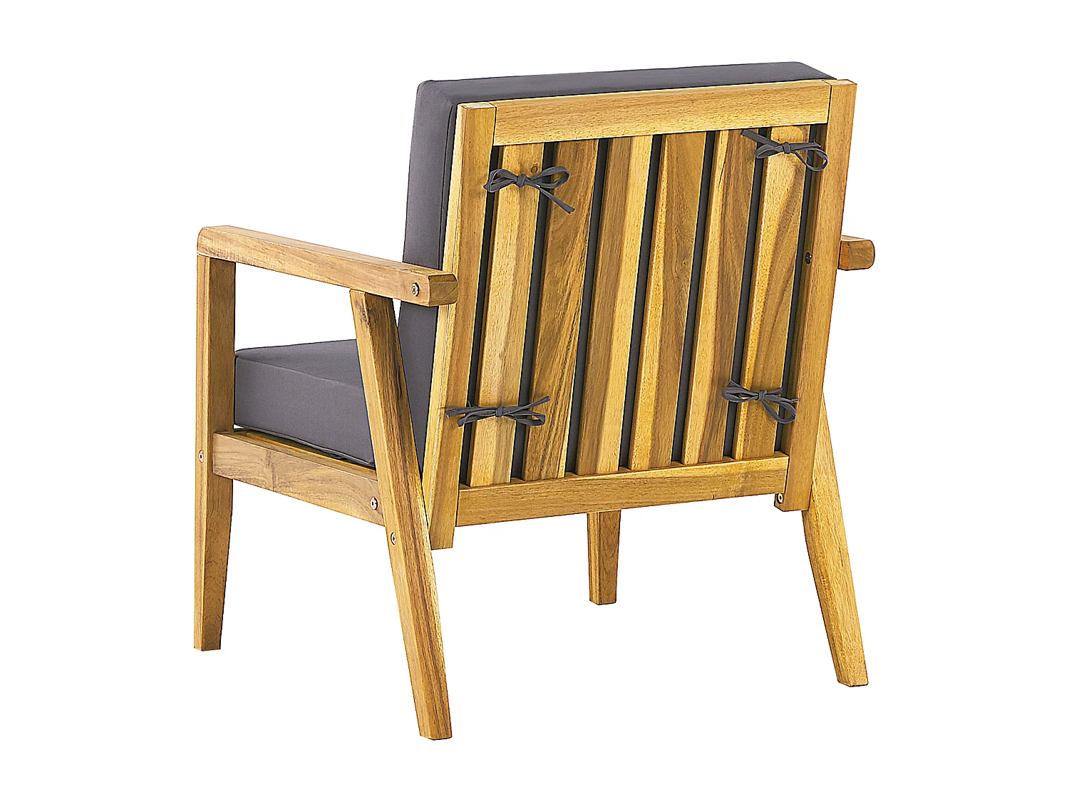 Ensemble de salon de jardin avec table 4 places PALLANO Acacia Gris foncé