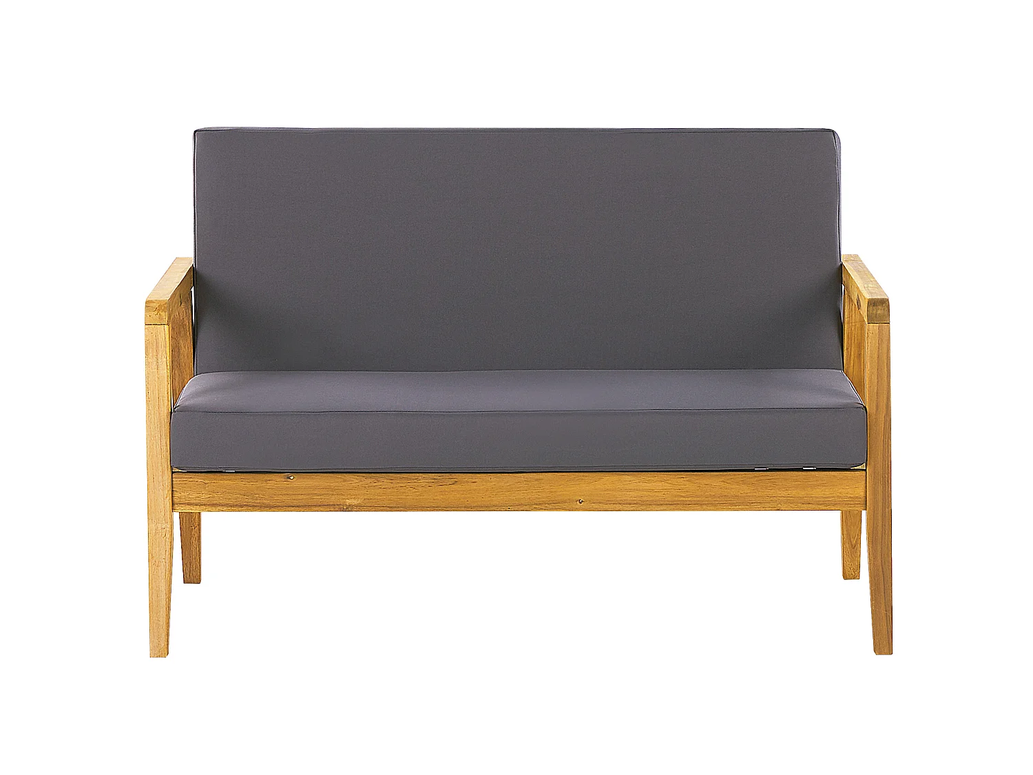 Garden Lounge Set with Table 4 Seater PALLANO Dark Grey Acacia Wood