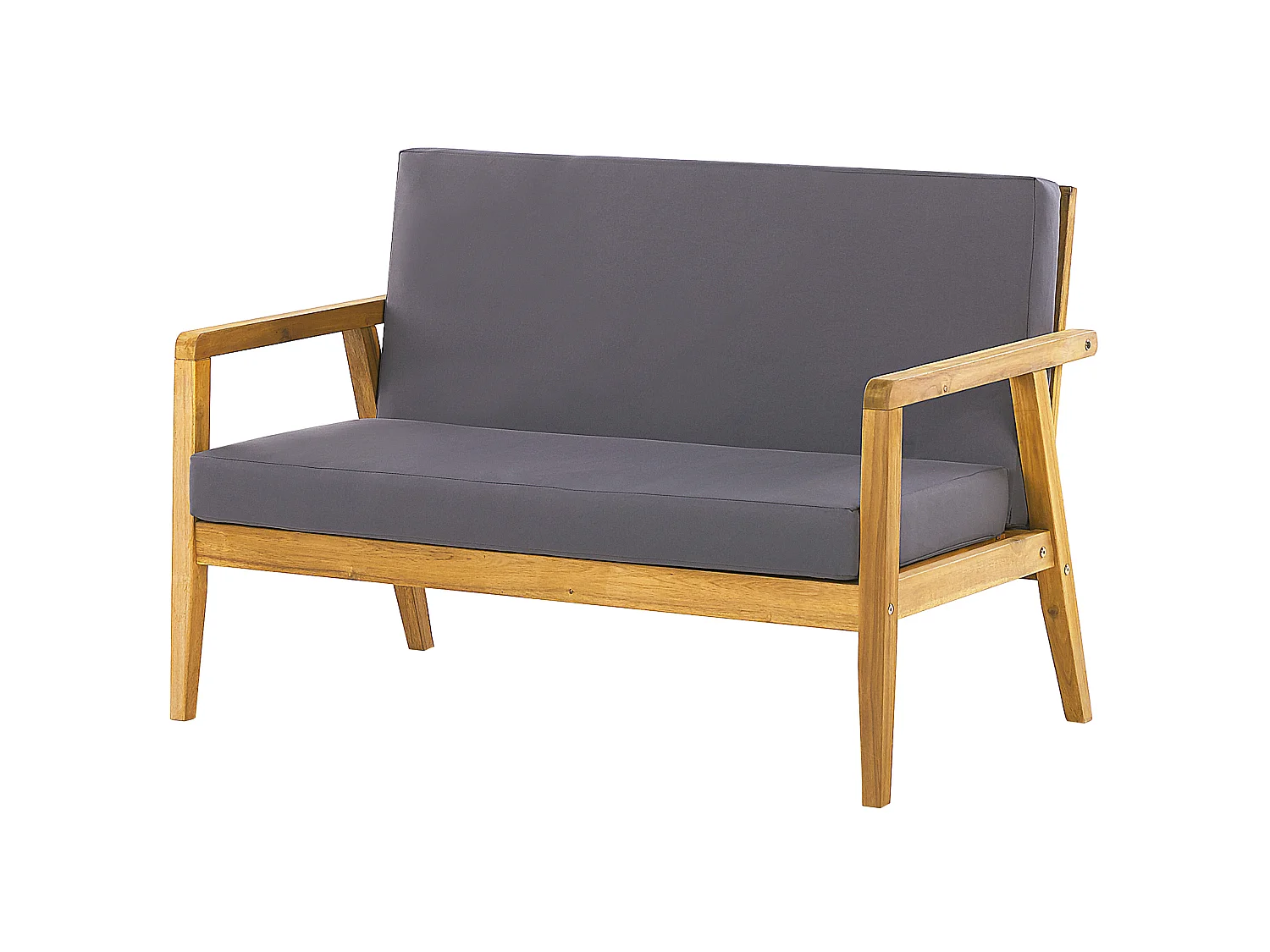 Garden Lounge Set with Table 4 Seater PALLANO Dark Grey Acacia Wood