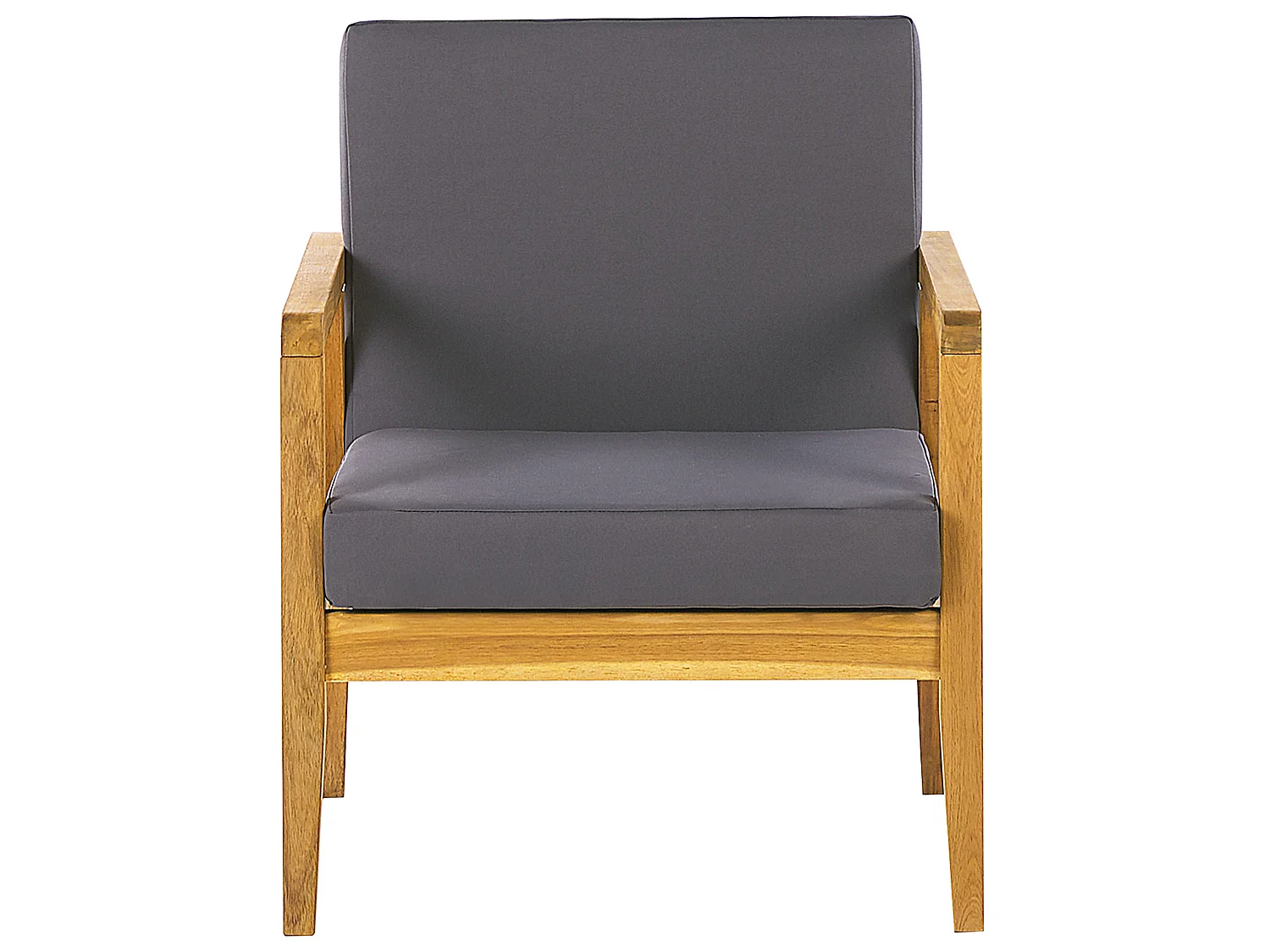 Garden Lounge Set with Table 4 Seater PALLANO Dark Grey Acacia Wood