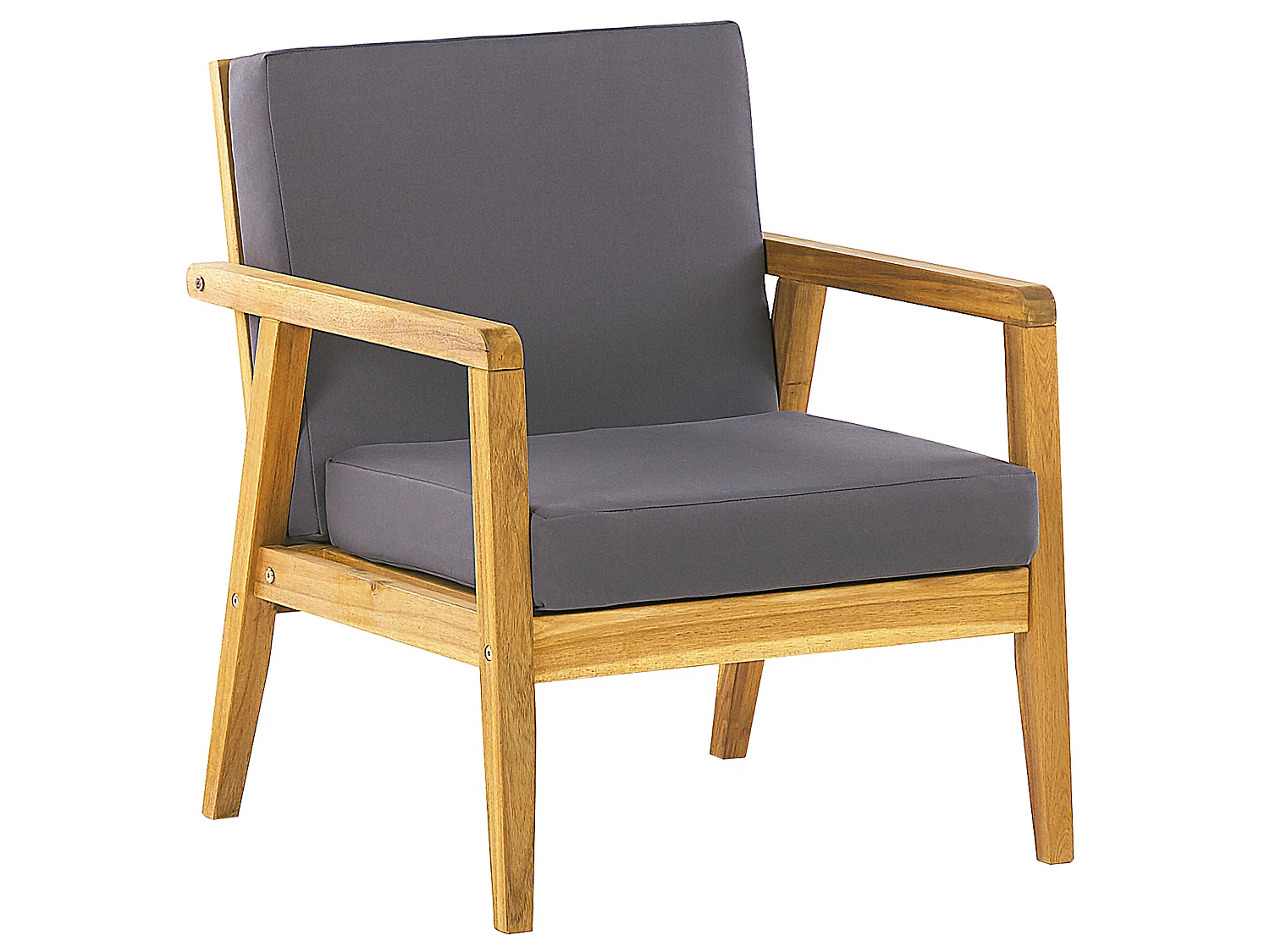 Garden Lounge Set with Table 4 Seater PALLANO Dark Grey Acacia Wood