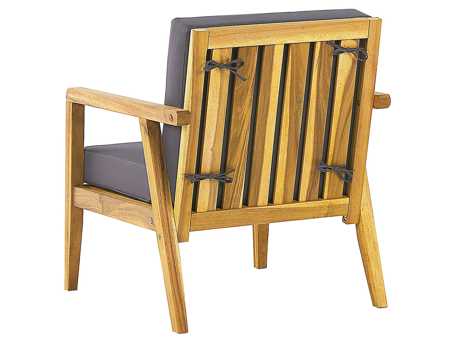 Garden Lounge Set with Table 4 Seater PALLANO Dark Grey Acacia Wood