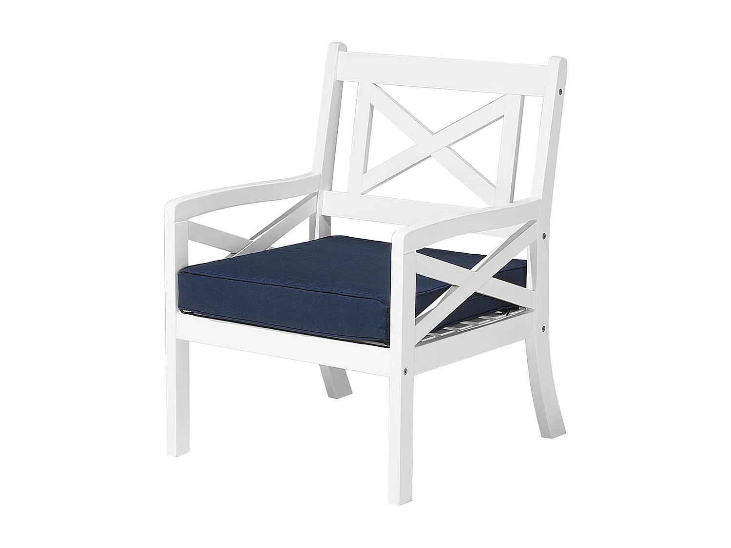 Ensemble de salon de jardin avec table 4 places BALTIC Acacia Bleu foncé