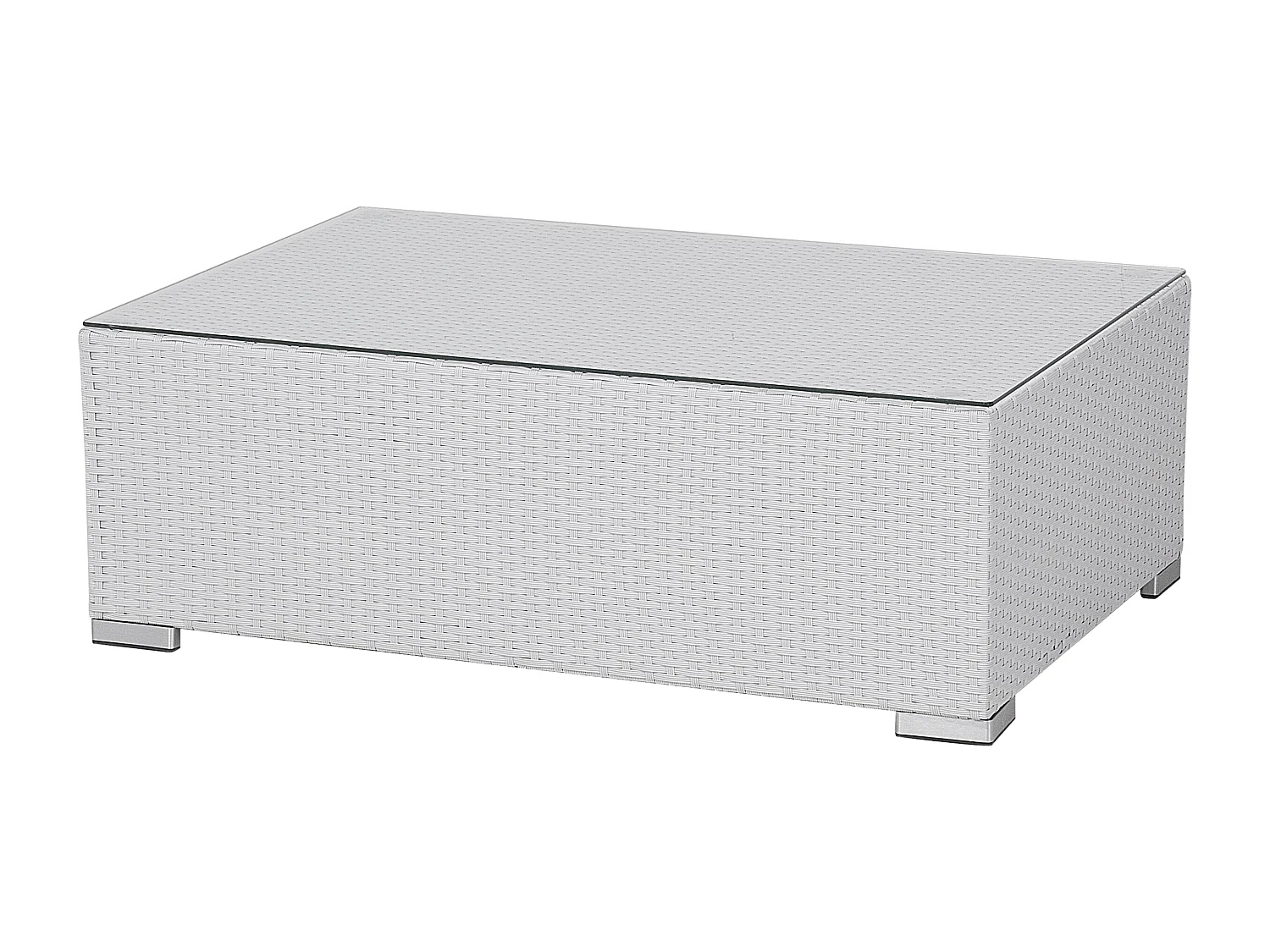 Ensemble de salon de jardin avec table 8 places XXL Côté droit Blanc