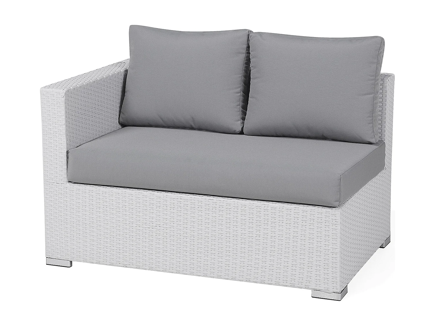 Ensemble de salon de jardin avec table 8 places XXL Côté droit Blanc