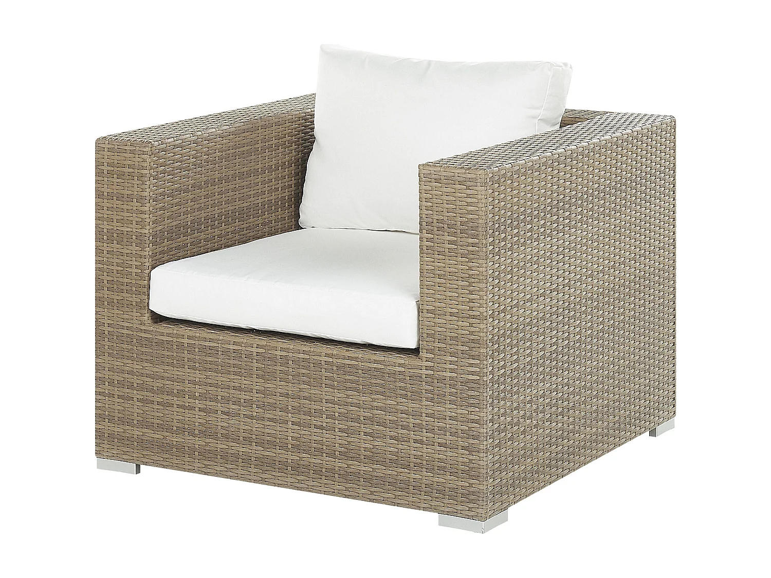 Ensemble de salon de jardin avec table 8 places MAESTRO Marron clair