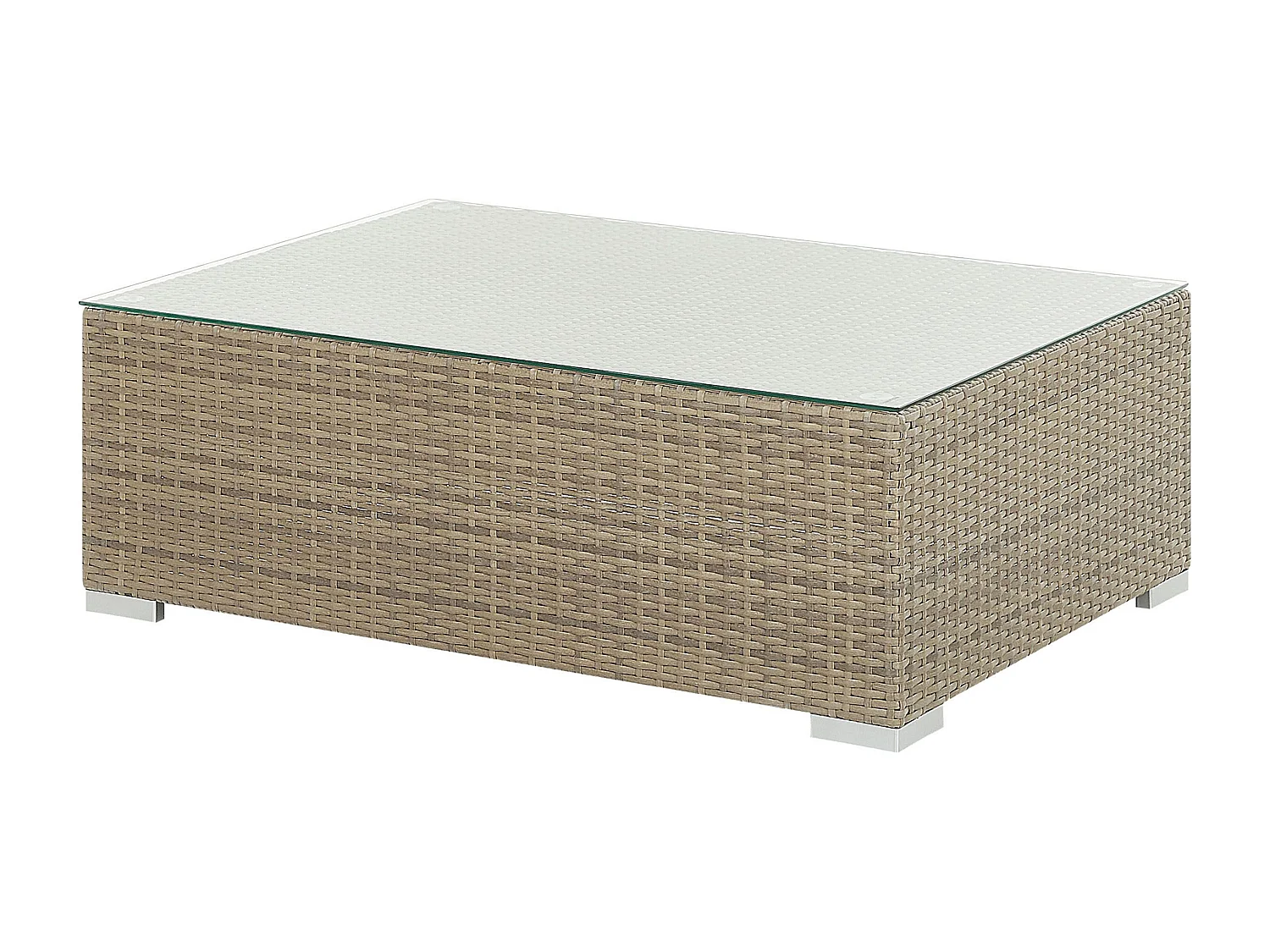 Set da giardino con tavolo 8 posti MAESTRO Modulare Marrone chiaro