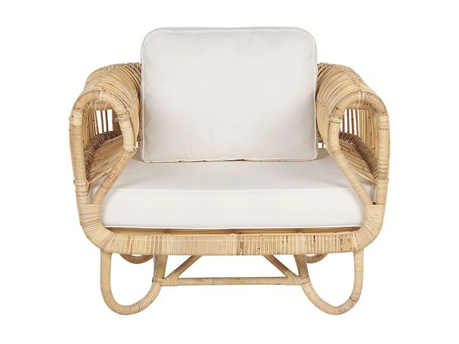 Ensemble de canapés de jardin 4 places DOLCEDO Rotin Beige