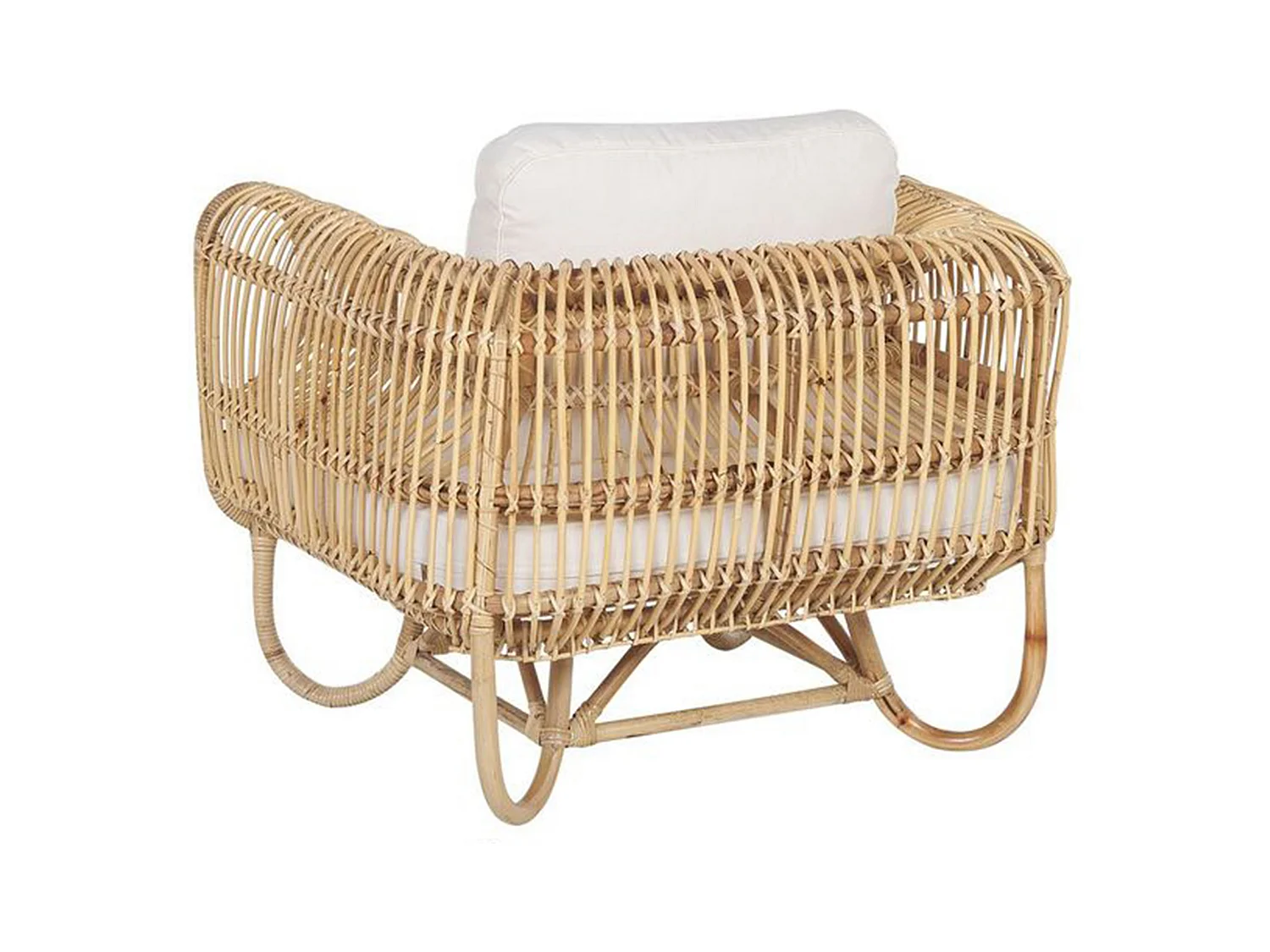 Set di divani da giardino 4 posti DOLCEDO Rattan Beige