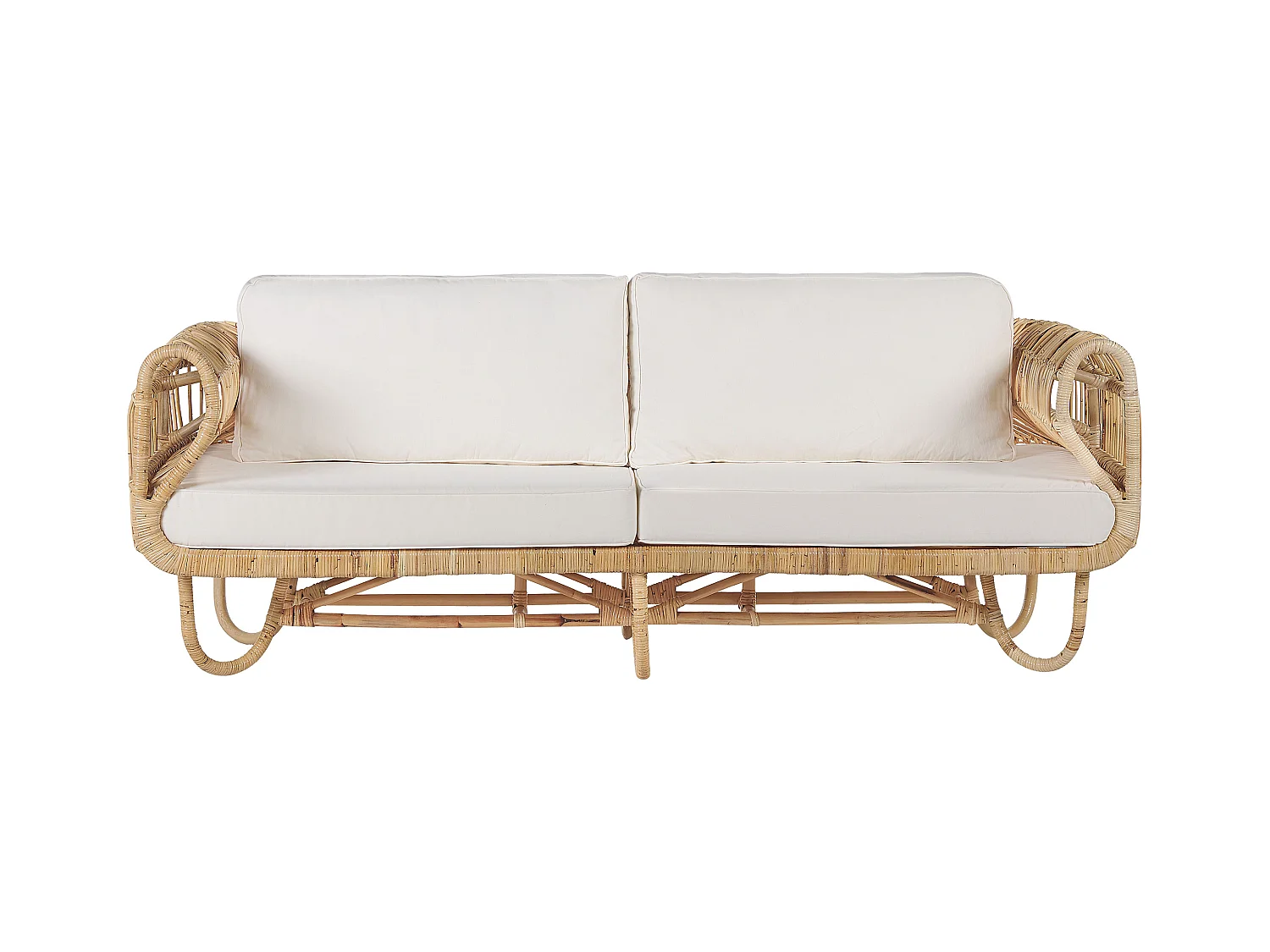 Set di divani da giardino 4 posti DOLCEDO Rattan Beige