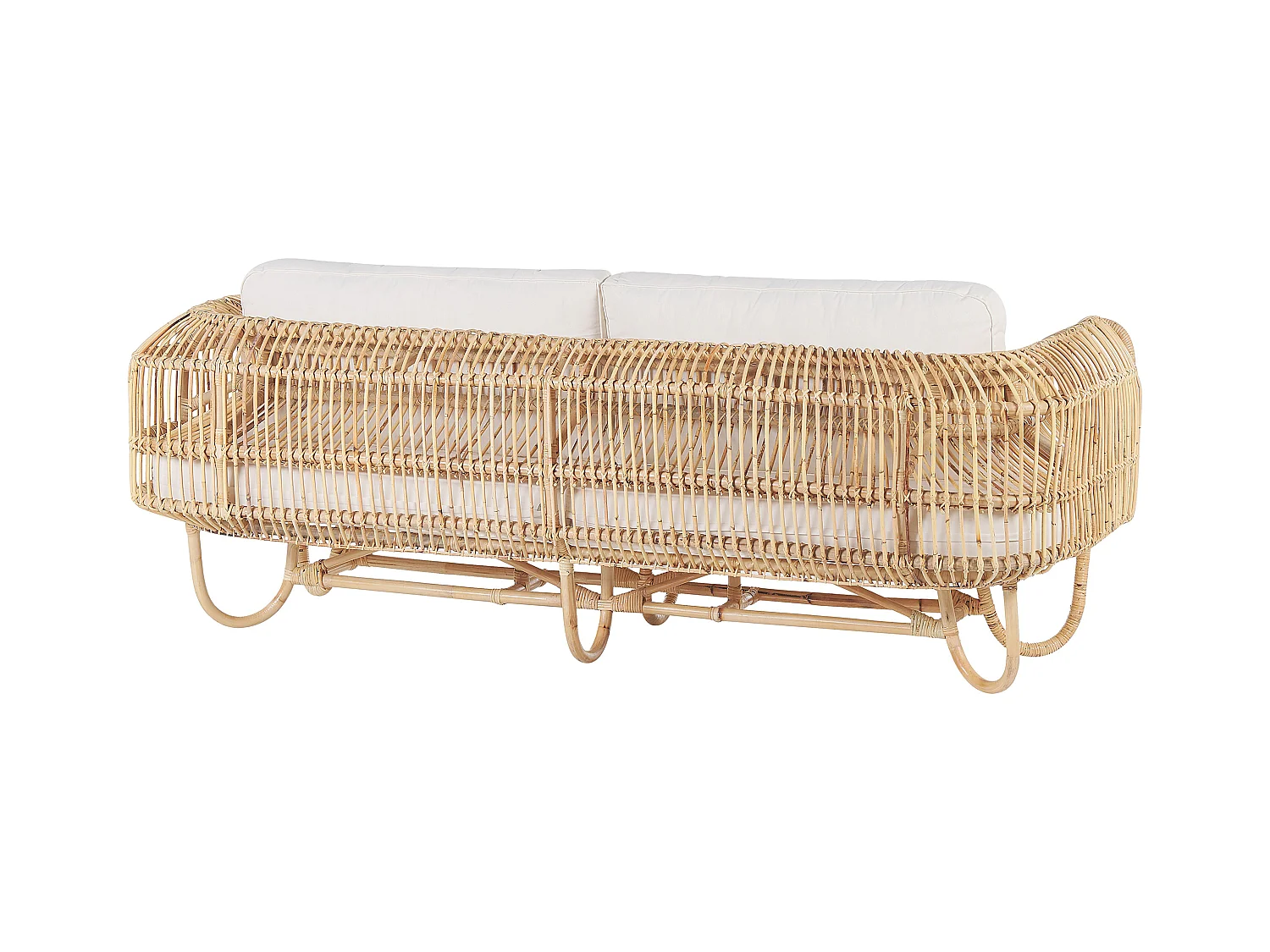 Set di divani da giardino 4 posti DOLCEDO Rattan Beige