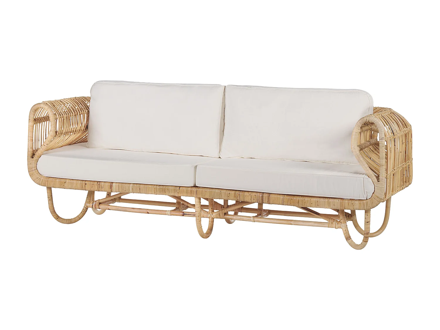 Ensemble de canapés de jardin 4 places DOLCEDO Rotin Beige