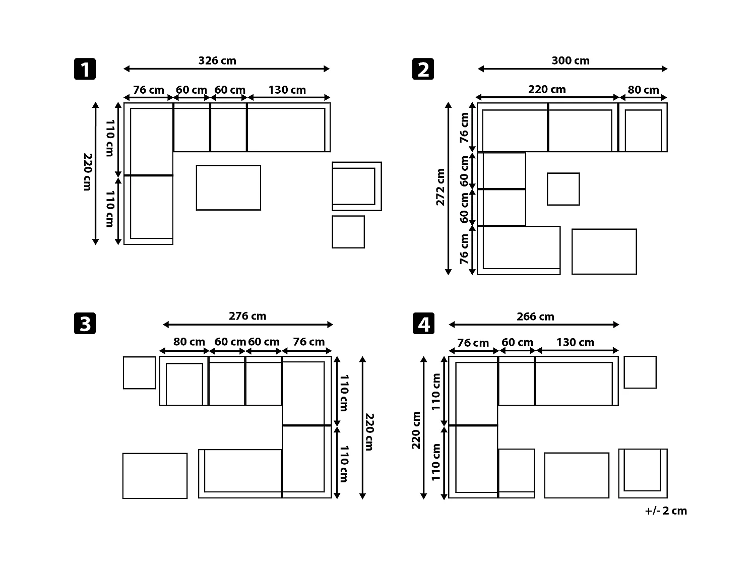Lounge Set mit Tisch 8-Sitzer XXL rechtsseitig modular Polyrattan Grau