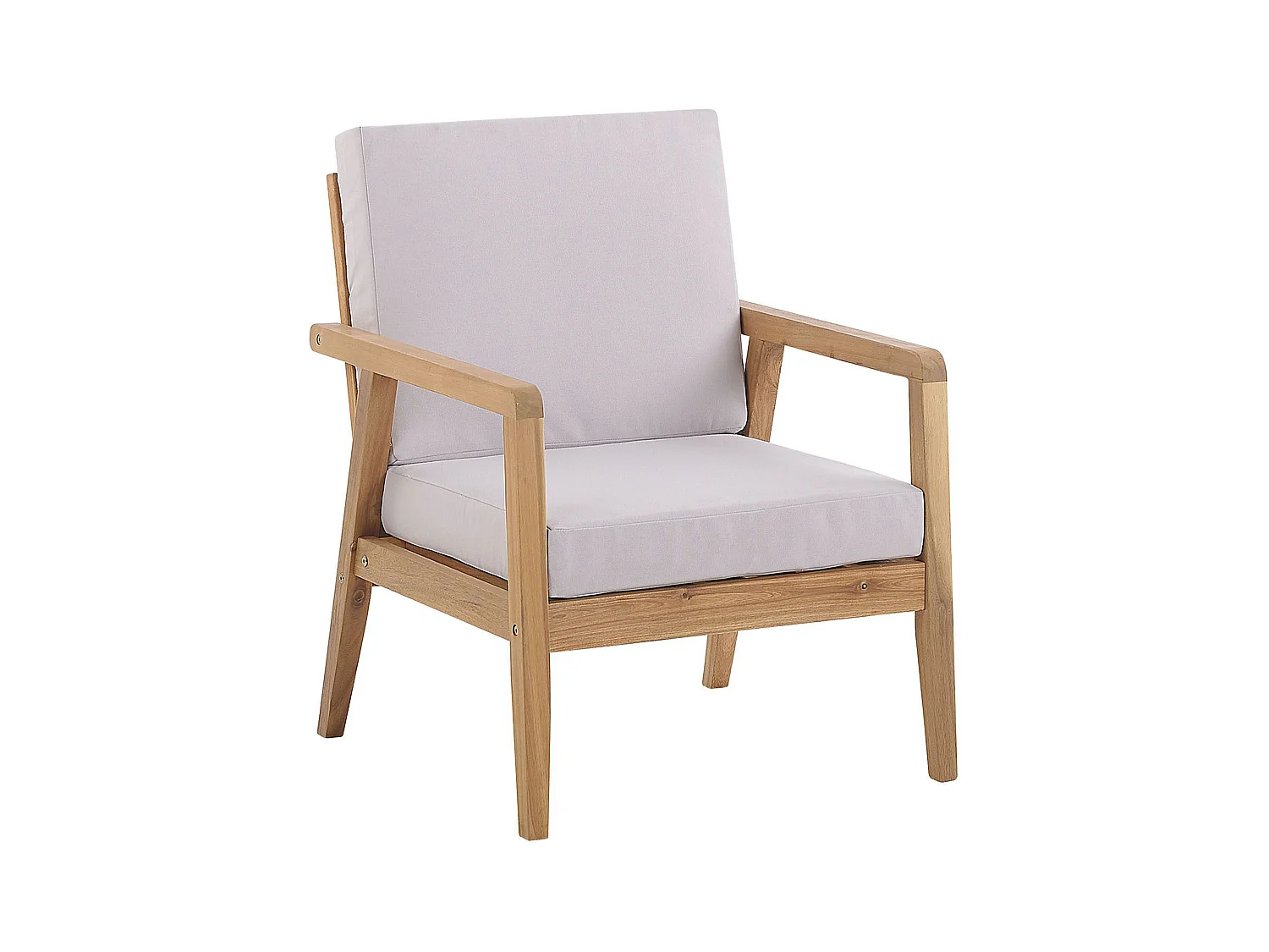 Set da giardino con tavolo 4 posti PALLANO Legno d'acacia Tortora