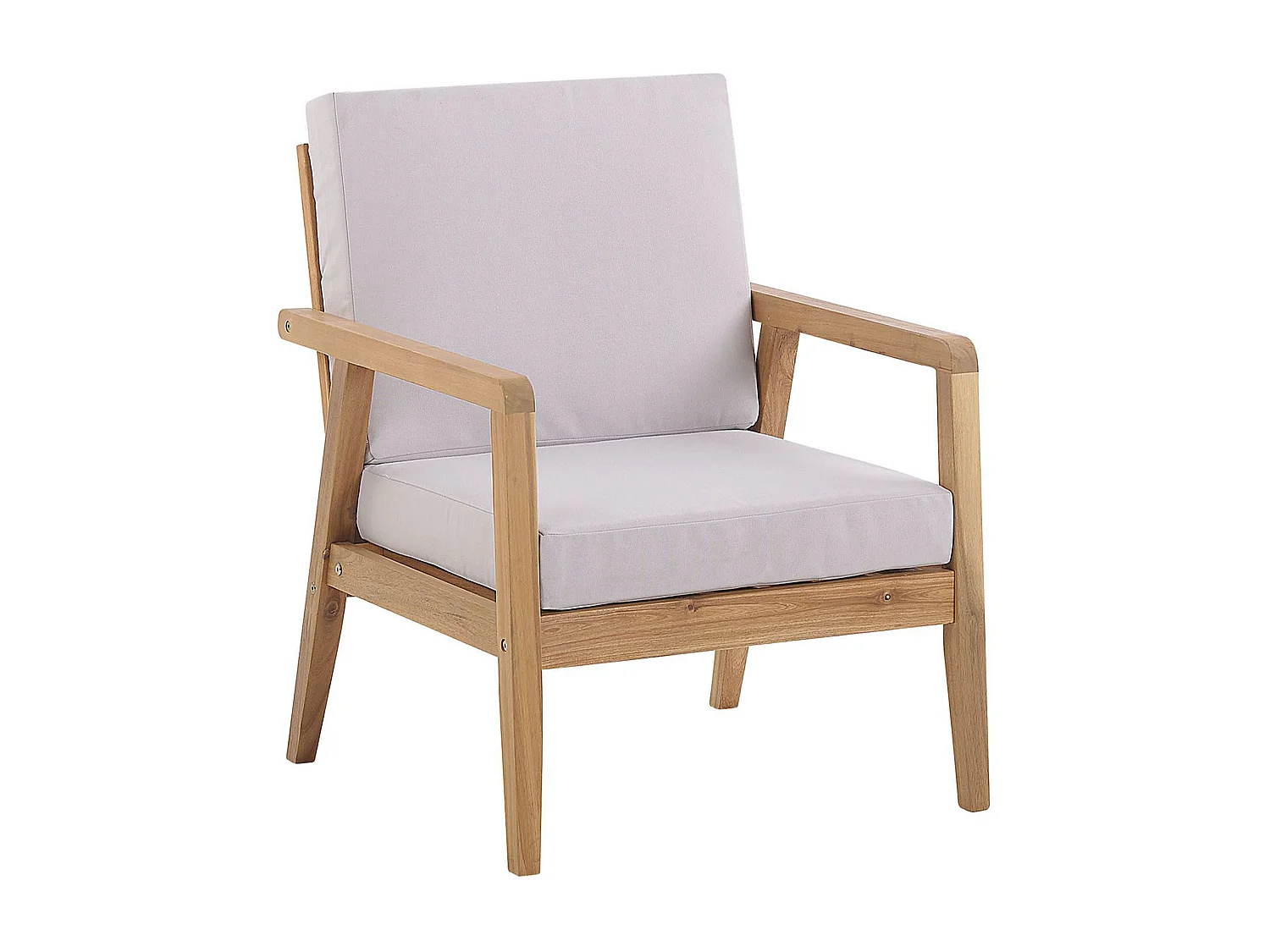 Ensemble de salon de jardin avec table 4 places PALLANO Acacia Taupe