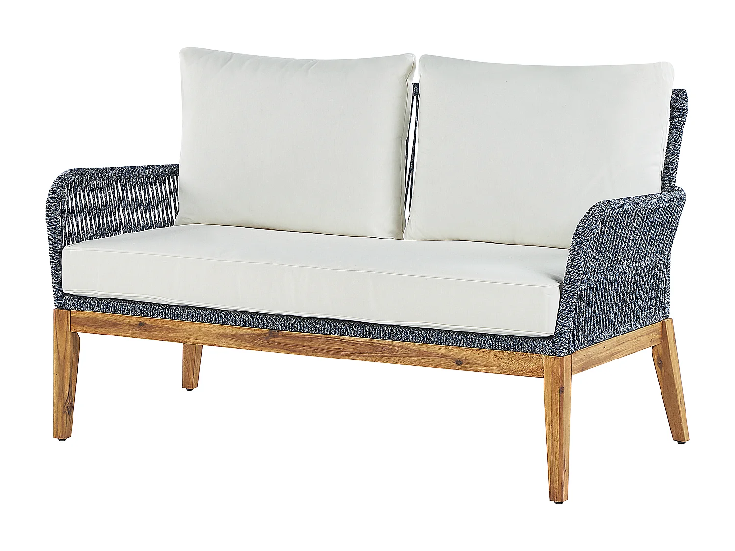 Set da giardino con tavolo 4 posti MERANO Legno d'acacia Bianco sporco