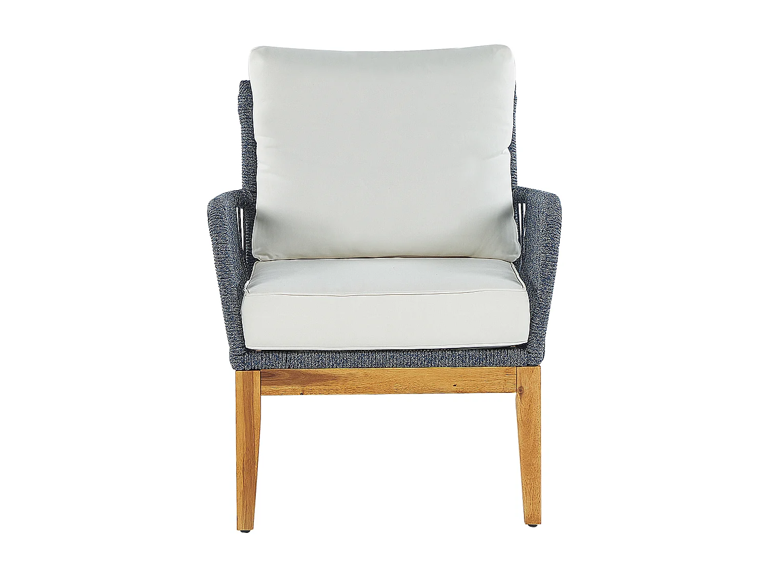 Set da giardino con tavolo 4 posti MERANO Legno d'acacia Bianco sporco