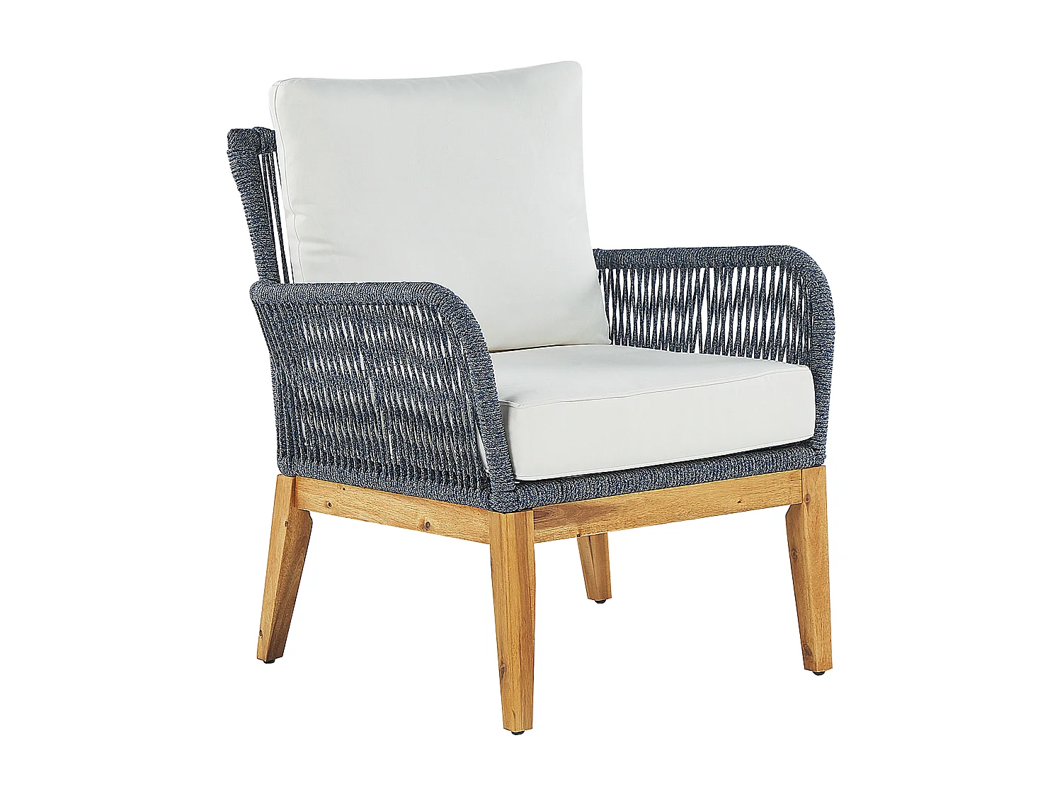 Set da giardino con tavolo 4 posti MERANO Legno d'acacia Bianco sporco