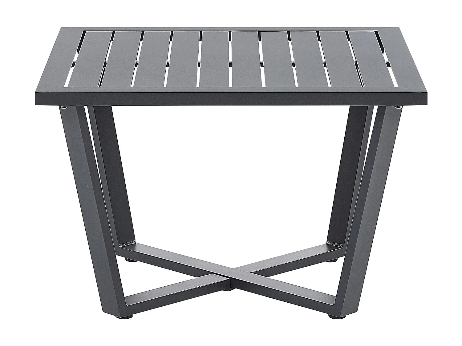 Conjunto de sofás de jardim de canto 5 lugares VIZZINI Metal Cinzento