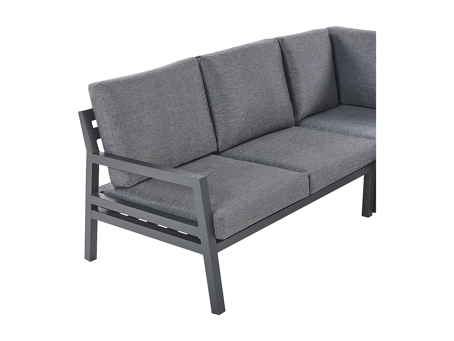 Ensemble de canapés d'angle de jardin 5 places VIZZINI Métal Gris