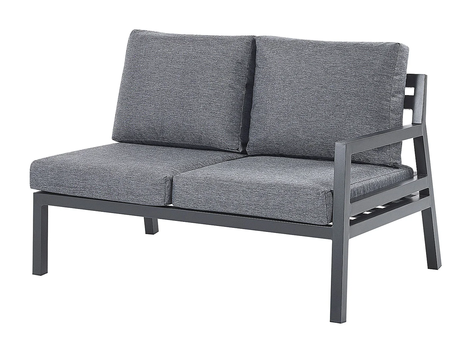 Ensemble de canapés d'angle de jardin 5 places VIZZINI Métal Gris