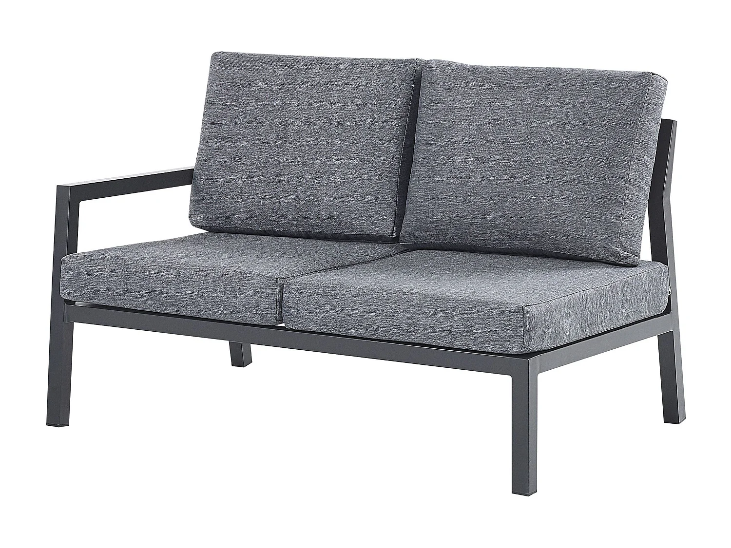 Ensemble de canapés d'angle de jardin 5 places VIZZINI Métal Gris