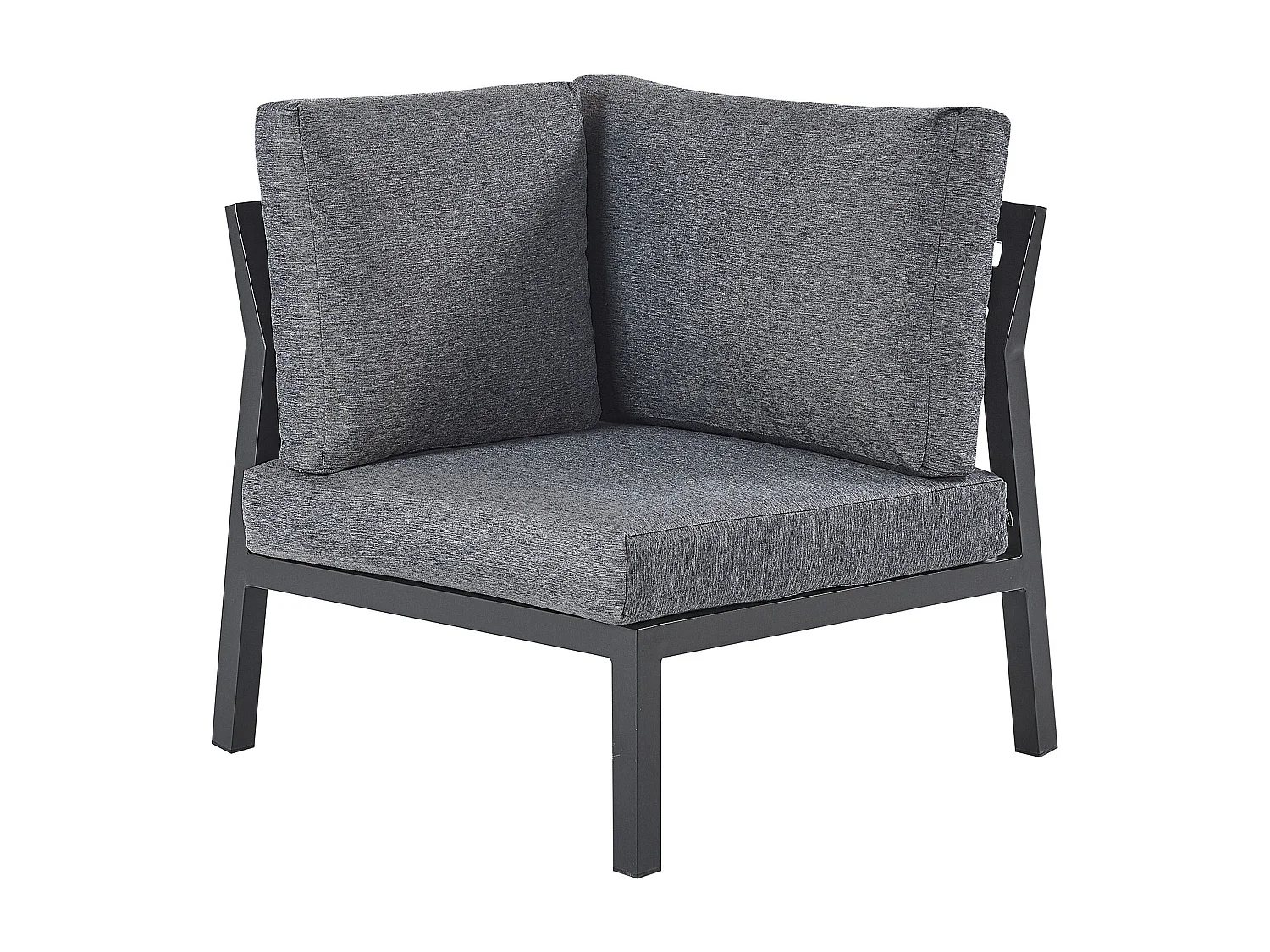 Ensemble de canapés d'angle de jardin 5 places VIZZINI Métal Gris