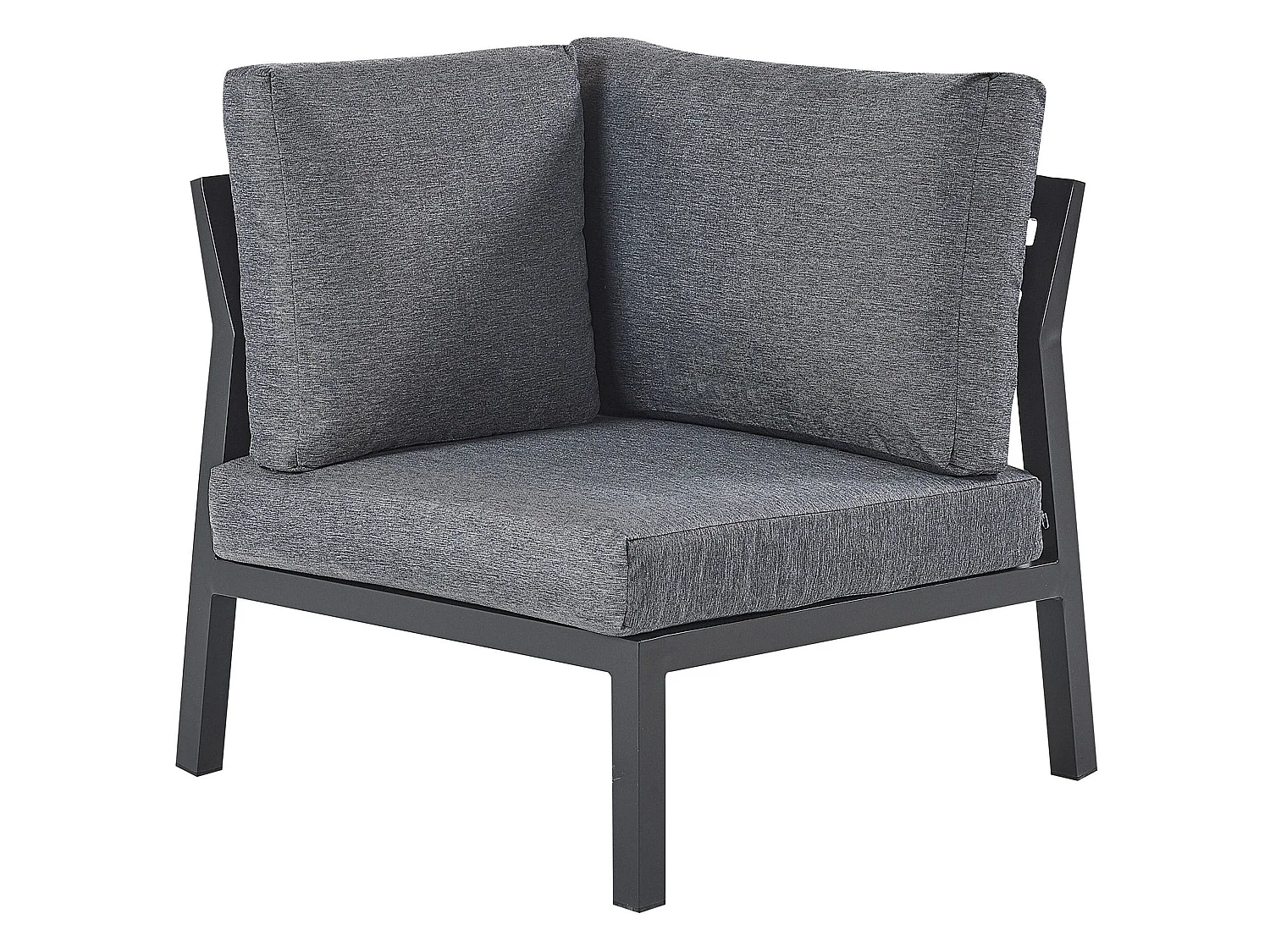 Garten Ecksofa mit Tisch 5-Sitzer VIZZINI Metall Grau