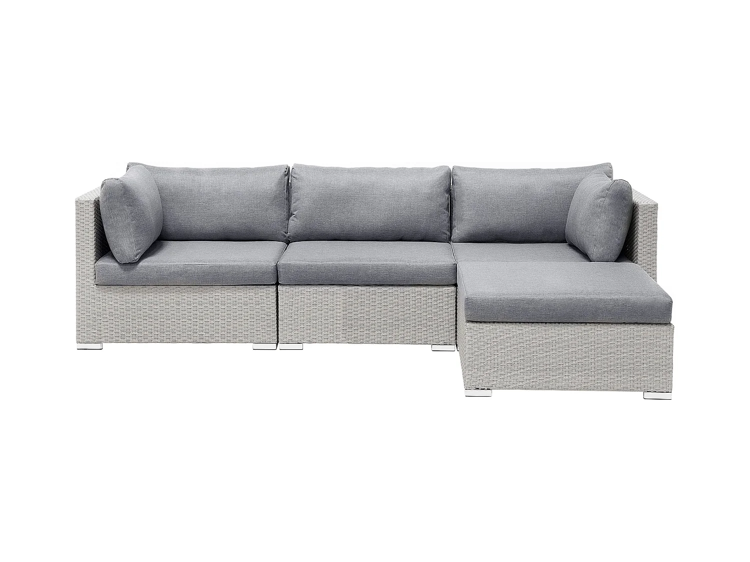 Tuin hoekloungeset met tafel 4-zitter SANO II Linkerzijde Lichtgrijs