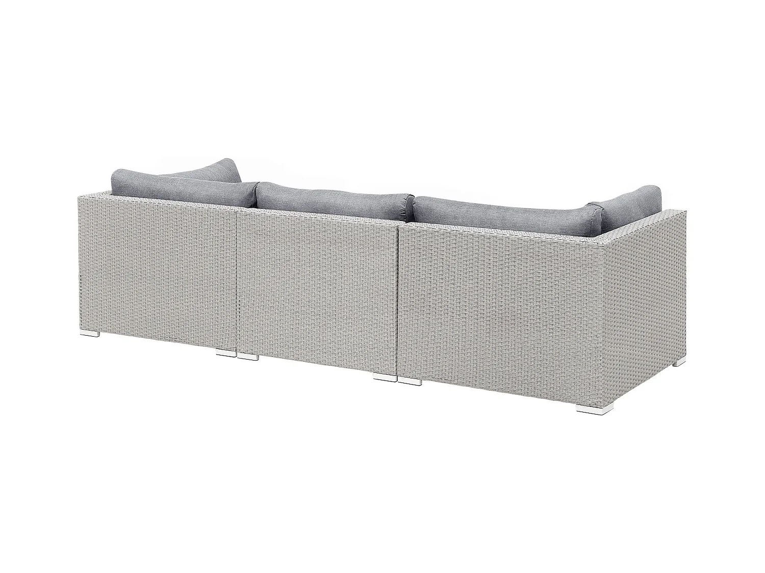 Tuin hoekloungeset met tafel 4-zitter SANO II Linkerzijde Lichtgrijs