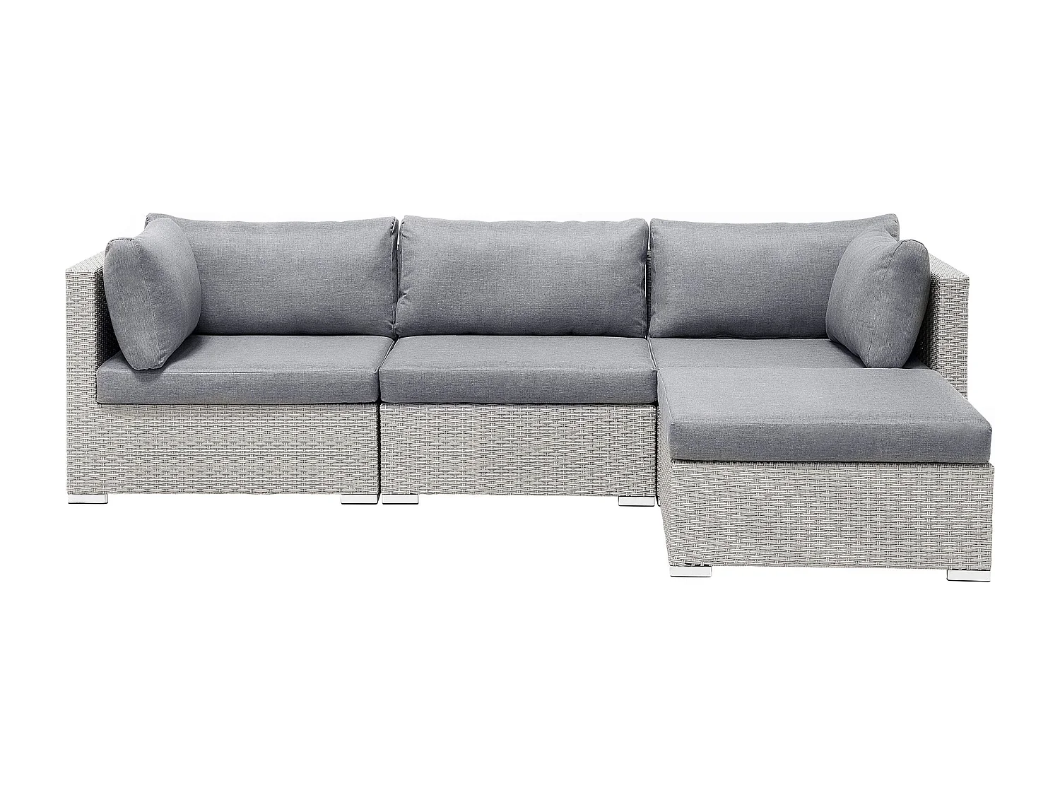 Ensemble de canapés d'angle de jardin 4 places SANO II Côté droite Gris clair