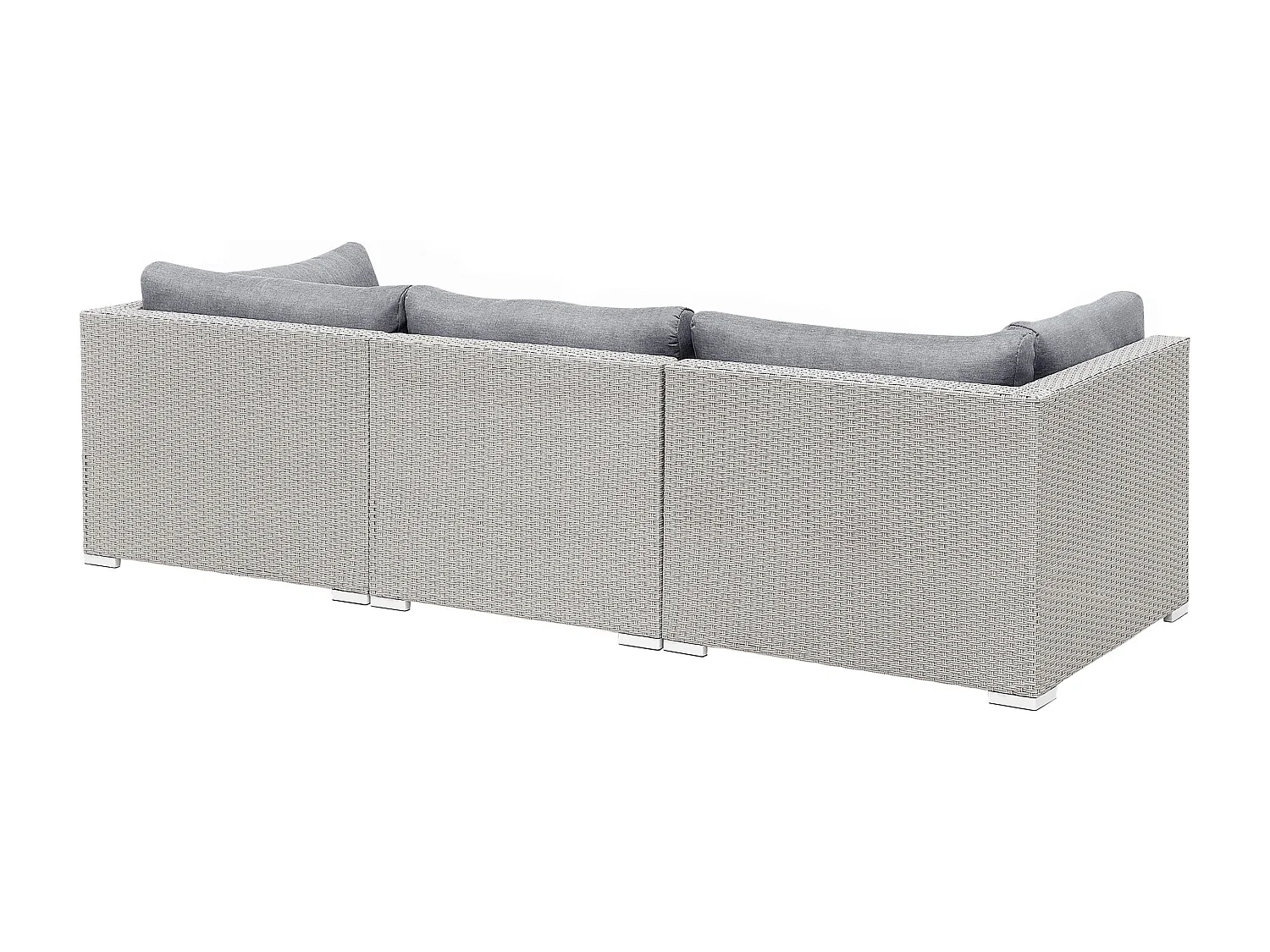 Ensemble de canapés d'angle de jardin 4 places SANO II Côté droite Gris clair