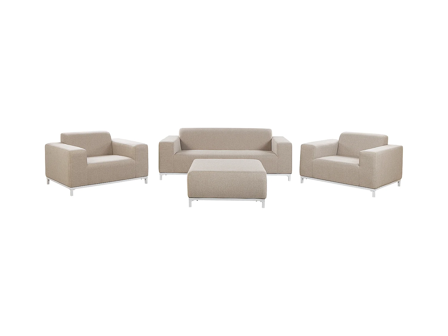Ensemble de salon de jardin avec table 5 places ROVIGO Beige