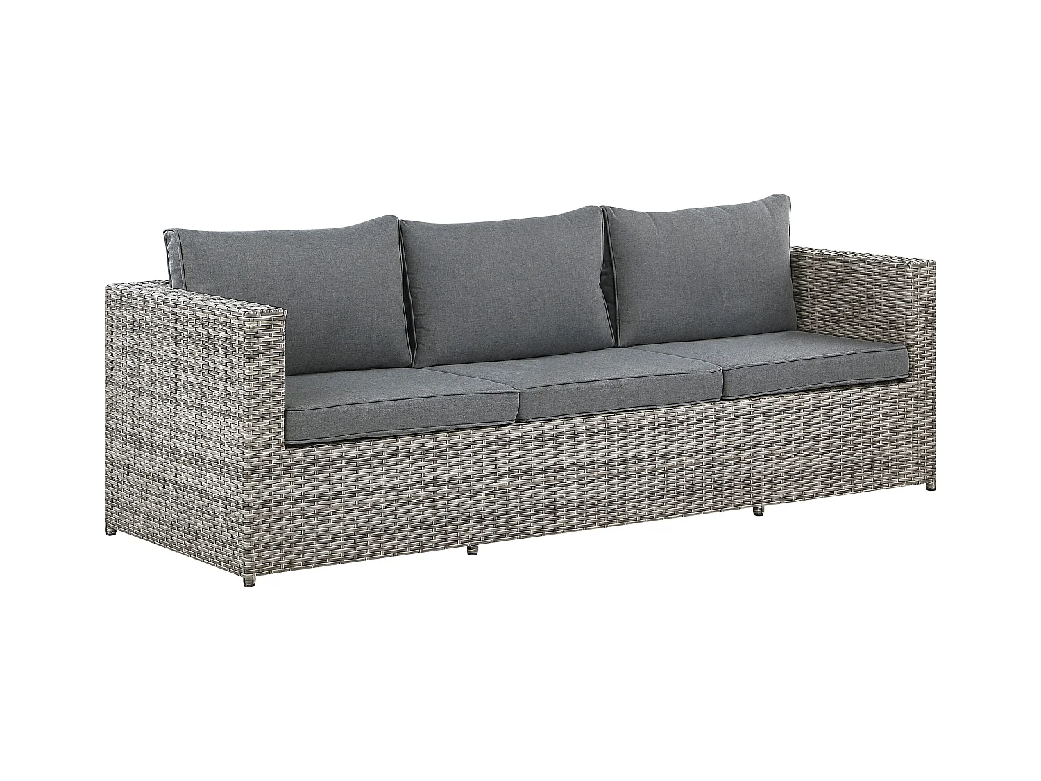 Ensemble de canapés d'angle de jardin 5 places SABBIA Côté droite Gris clair