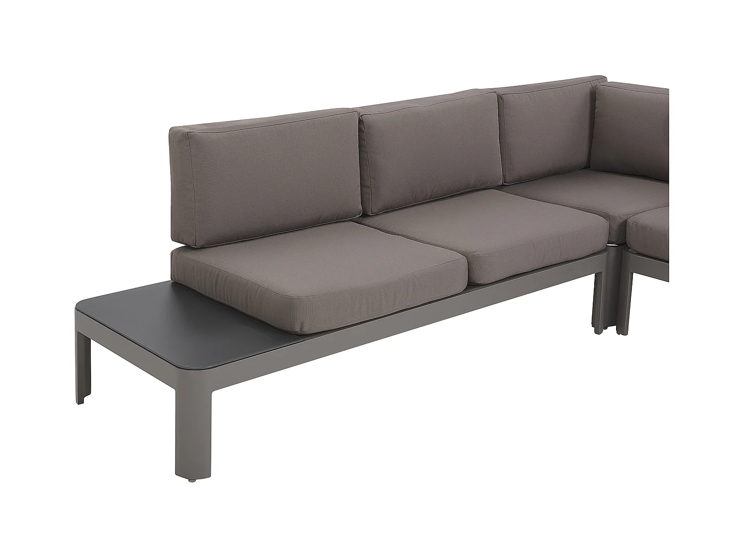 Tuin hoekbank met ottomaan 5-zitter FERENTINO Metaal Grijs