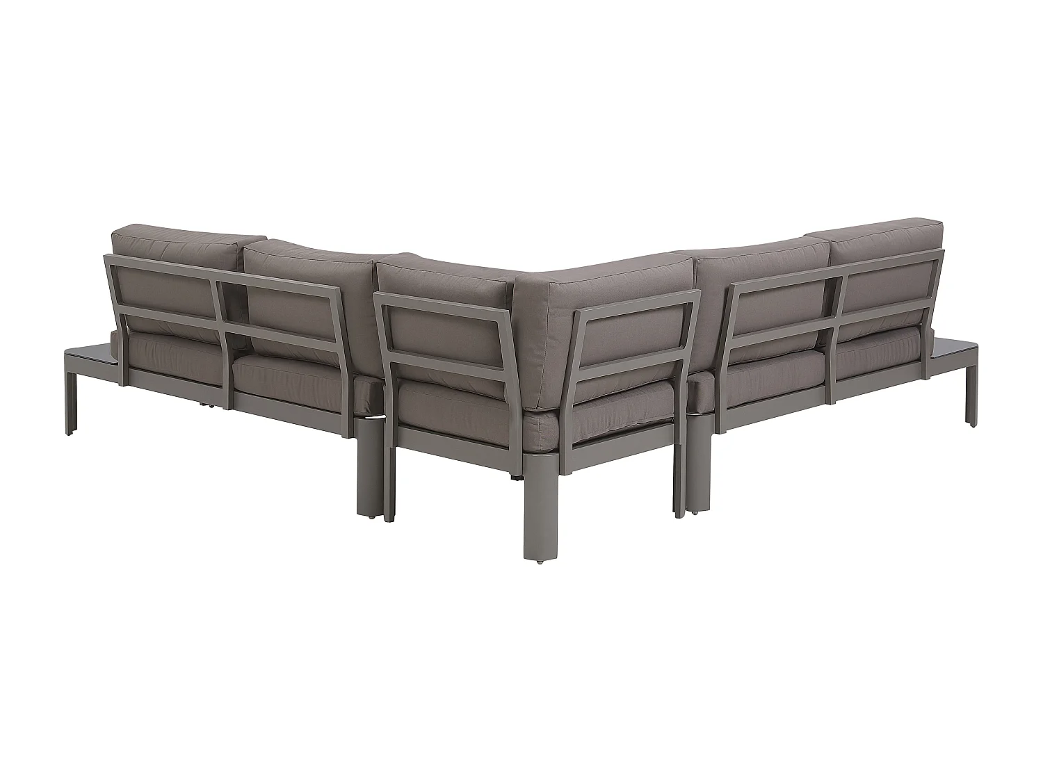 Aluminium Lounge Gartenmöbel Set für 5 Personen mit Auflagen in Grau Ferentino