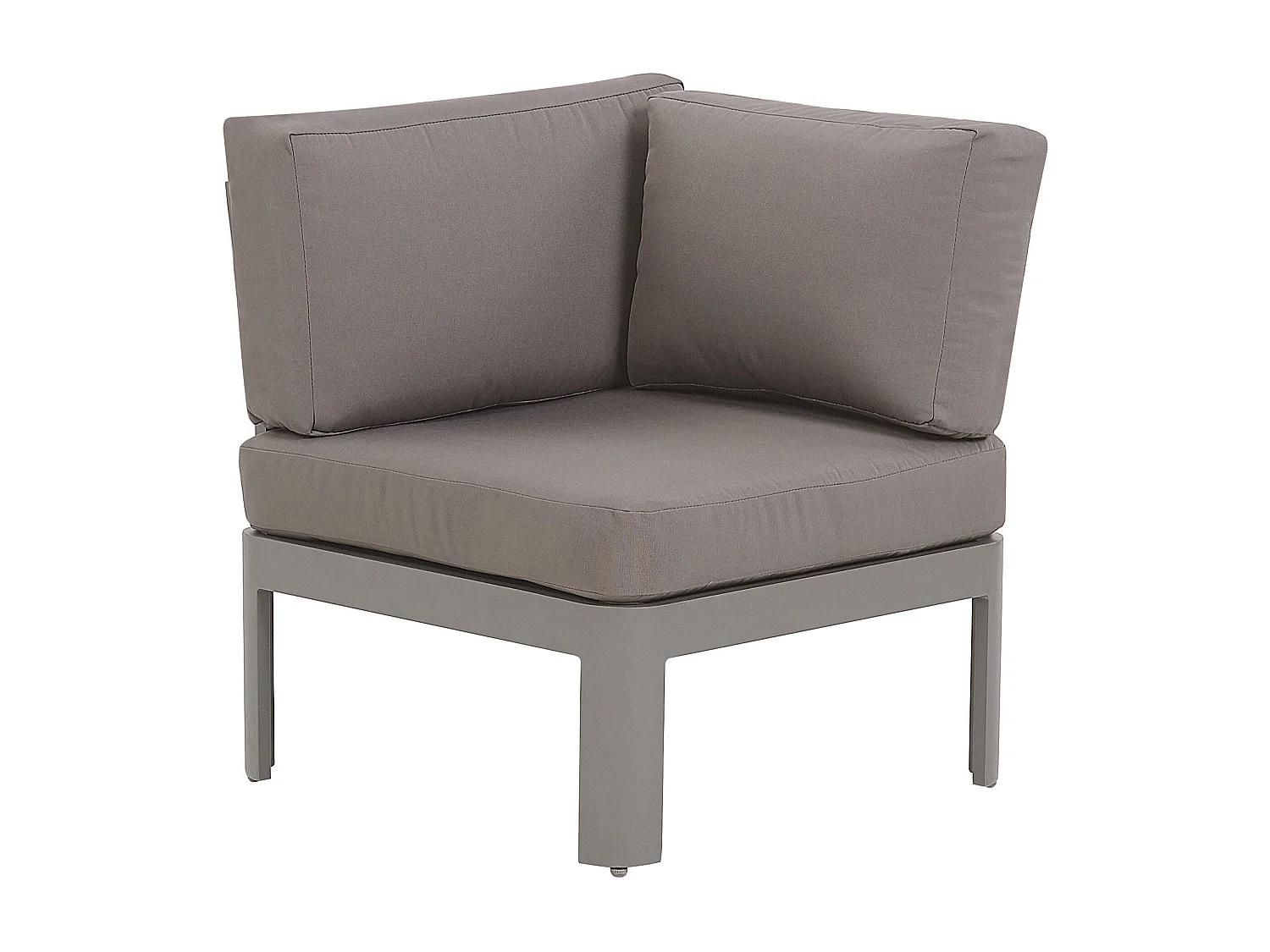 Aluminium Lounge Gartenmöbel Set für 5 Personen mit Auflagen in Grau Ferentino