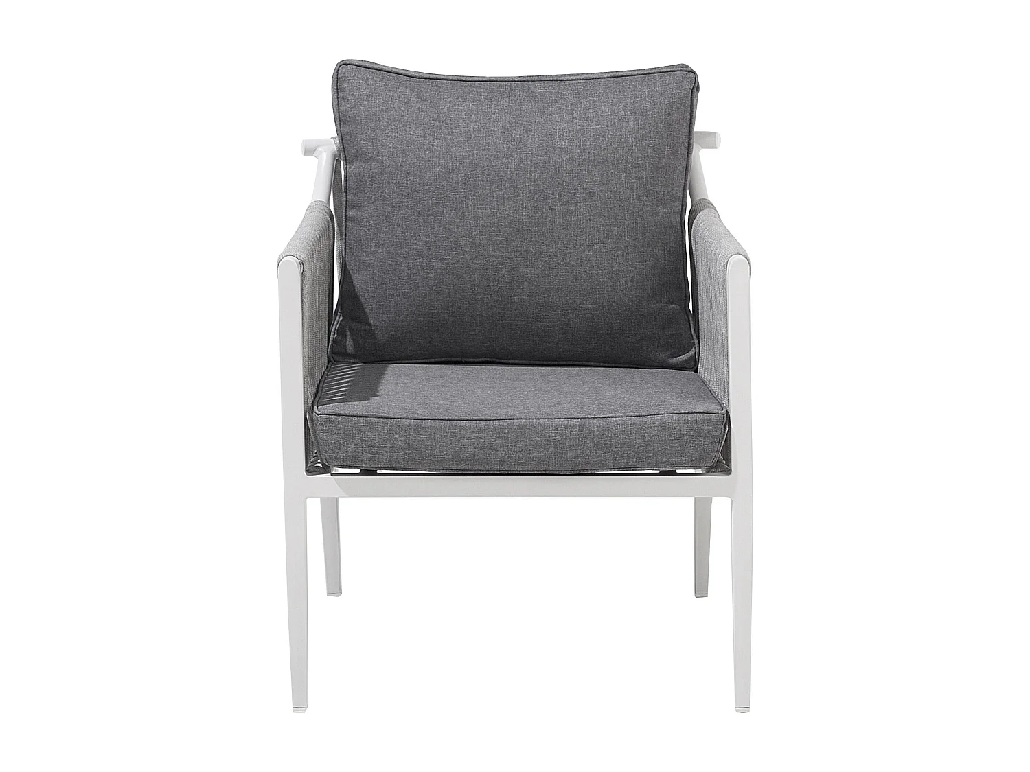 Ensemble de salon de jardin avec table 4 places LATINA Métal Gris