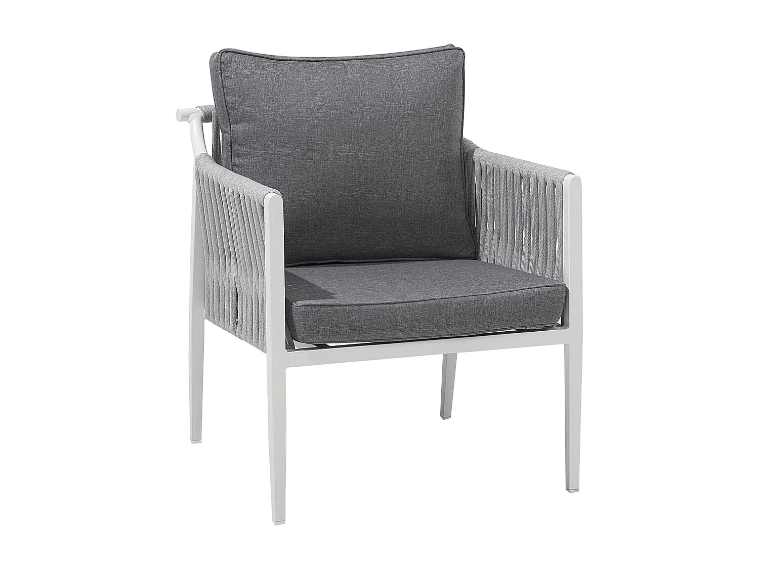 Ensemble de salon de jardin avec table 4 places LATINA Métal Gris