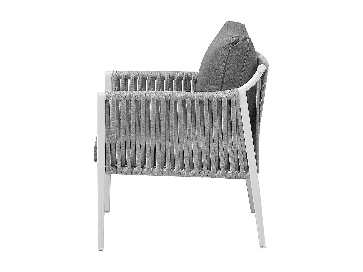 Ensemble de salon de jardin avec table 4 places LATINA Métal Gris