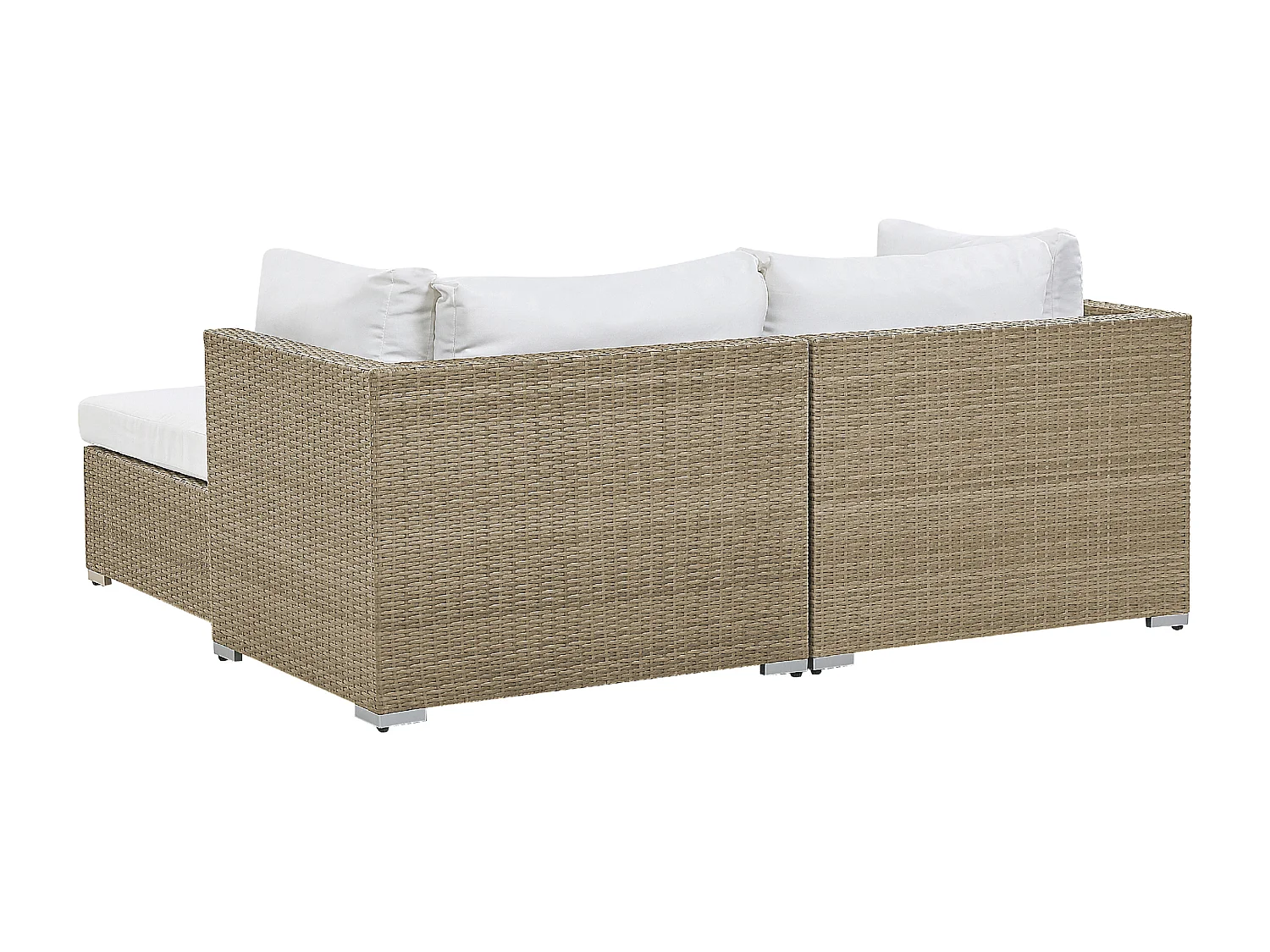 Ensemble de salon de jardin avec table 2 places NOTO Marron clair