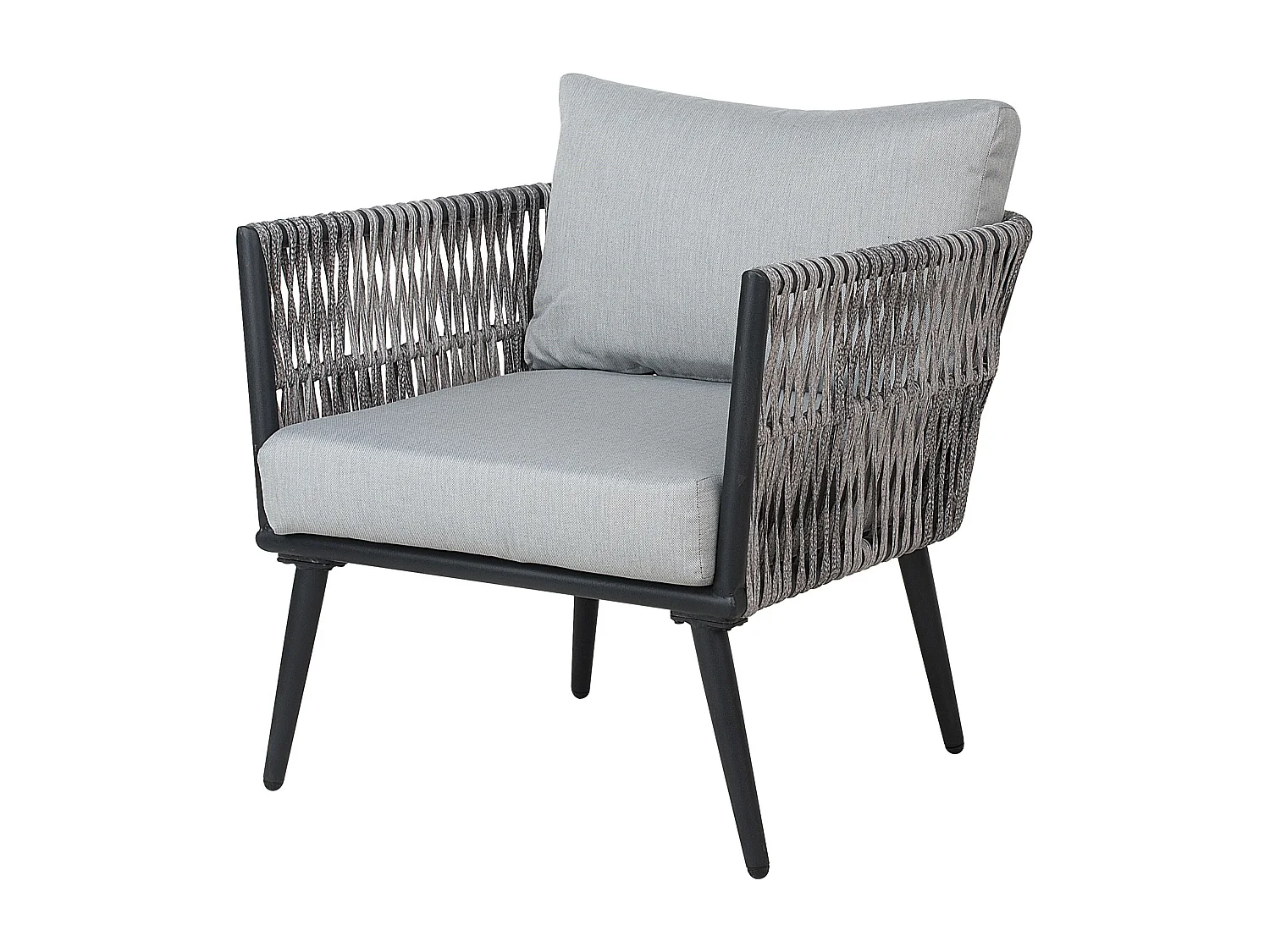 Loungeset met tafel 4-zitter PREVEZA Grijs