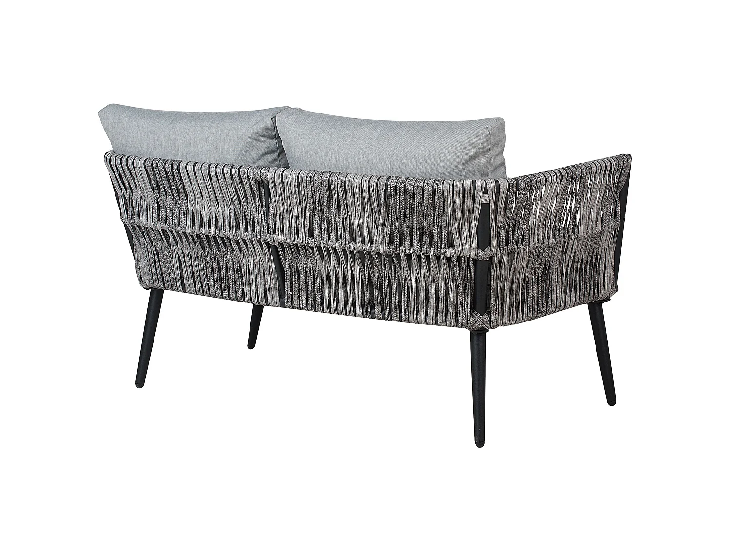 Ensemble de salon de jardin avec table 4 places PREVEZA Gris